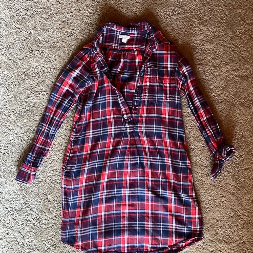 XS Petite Cotton Shirt Dress with Pockets